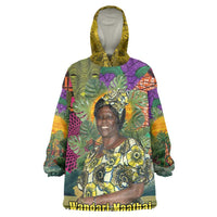 Wangari Maathai Kid Wearable Blanket Hoodie Colorful Nature-Inspired Design Empowerment Quote African Print Environmental - Wonder Print Shop