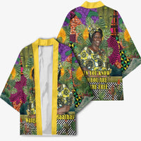 Wangari Maathai Kimono Colorful Nature-Inspired Design Empowerment Quote African Print Environmental - Wonder Print Shop