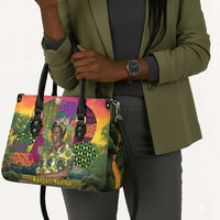 Wangari Maathai Leather Bag Colorful Nature-Inspired Design Empowerment Quote African Print Environmental - Wonder Print Shop