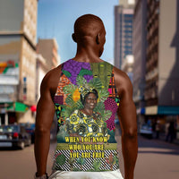 Wangari Maathai Men Tank Top Colorful Nature-Inspired Design Empowerment Quote African Print Environmental - Wonder Print Shop