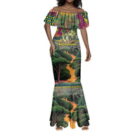 Wangari Maathai Mermaid Dress Colorful Nature-Inspired Design Empowerment Quote African Print Environmental - Wonder Print Shop