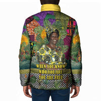 Wangari Maathai Padded Jacket Colorful Nature-Inspired Design Empowerment Quote African Print Environmental - Wonder Print Shop