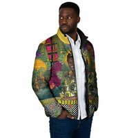 Wangari Maathai Padded Jacket Colorful Nature-Inspired Design Empowerment Quote African Print Environmental - Wonder Print Shop