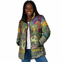 Wangari Maathai Padded Jacket Colorful Nature-Inspired Design Empowerment Quote African Print Environmental - Wonder Print Shop