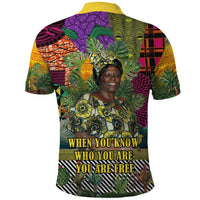 Wangari Maathai Polo Shirt Colorful Nature-Inspired Design Empowerment Quote African Print Environmental - Wonder Print Shop