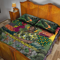 Wangari Maathai Quilt Bed Set Colorful Nature-Inspired Design Empowerment Quote African Print Environmental - Wonder Print Shop