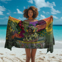 Wangari Maathai Sarong Colorful Nature-Inspired Design Empowerment Quote African Print Environmental - Wonder Print Shop