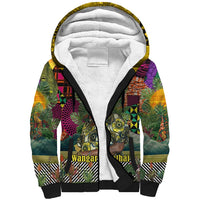 Wangari Maathai Sherpa Hoodie Colorful Nature-Inspired Design Empowerment Quote African Print Environmental - Wonder Print Shop