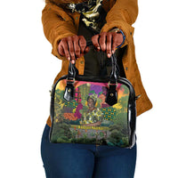 Wangari Maathai Shoulder Handbag Colorful Nature-Inspired Design Empowerment Quote African Print Environmental - Wonder Print Shop
