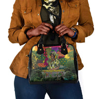 Wangari Maathai Shoulder Handbag Colorful Nature-Inspired Design Empowerment Quote African Print Environmental - Wonder Print Shop