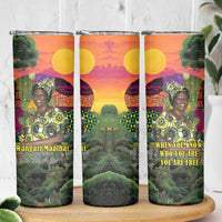 Wangari Maathai Skinny Tumbler Colorful Nature-Inspired Design Empowerment Quote African Print Environmental - Wonder Print Shop