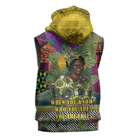 Wangari Maathai Sleeveless Hoodie Colorful Nature-Inspired Design Empowerment Quote African Print Environmental - Wonder Print Shop