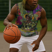 Wangari Maathai Sleeveless Hoodie Colorful Nature-Inspired Design Empowerment Quote African Print Environmental - Wonder Print Shop