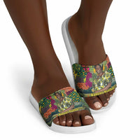Wangari Maathai Slide Sandals Colorful Nature-Inspired Design Empowerment Quote African Print Environmental - Wonder Print Shop