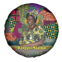 Wangari Maathai Spare Tire Cover Colorful Nature-Inspired Design Empowerment Quote African Print Environmental - Wonder Print Shop