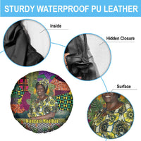 Wangari Maathai Spare Tire Cover Colorful Nature-Inspired Design Empowerment Quote African Print Environmental - Wonder Print Shop