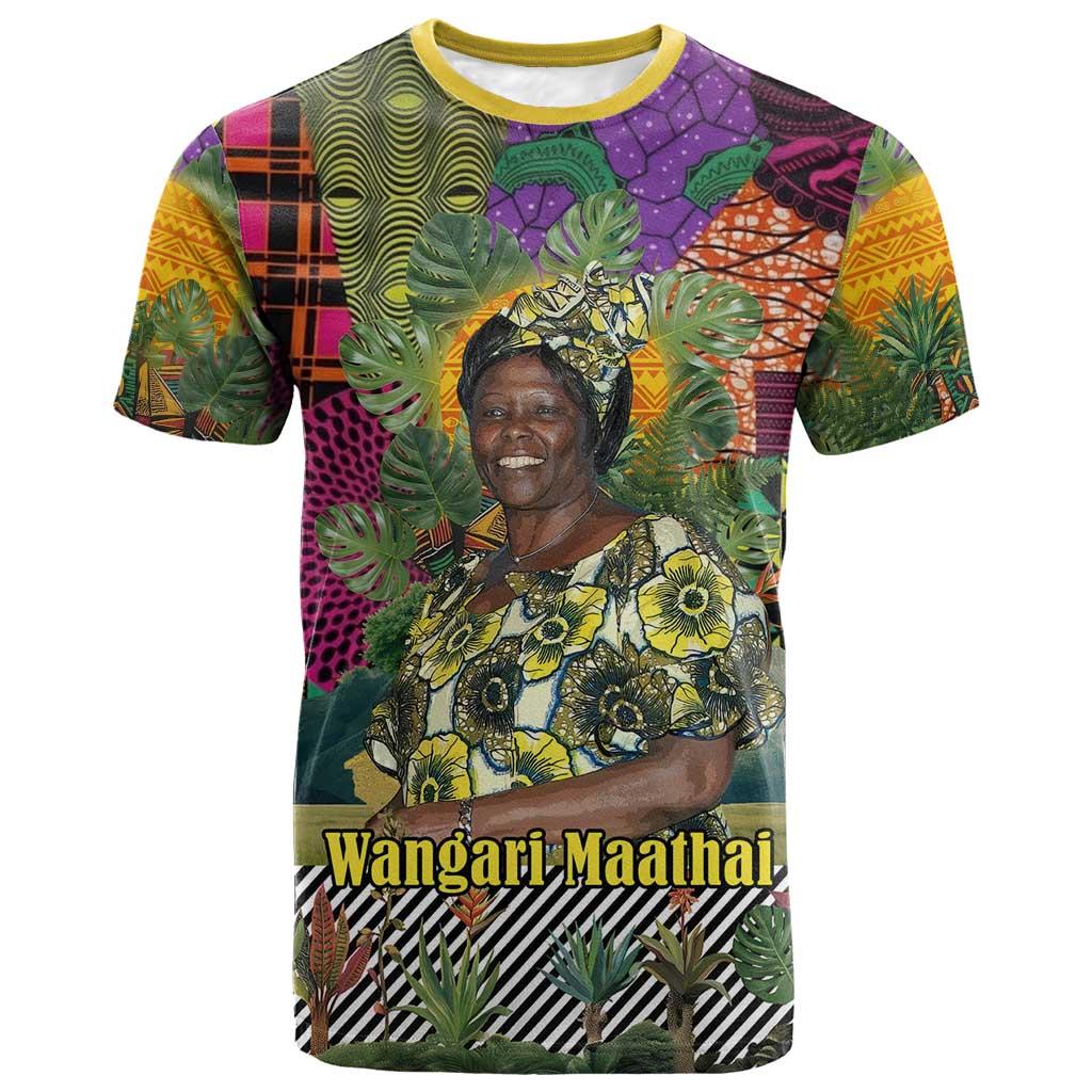 Wangari Maathai T shirt Colorful Nature-Inspired Design Empowerment Quote African Print Environmental - Wonder Print Shop