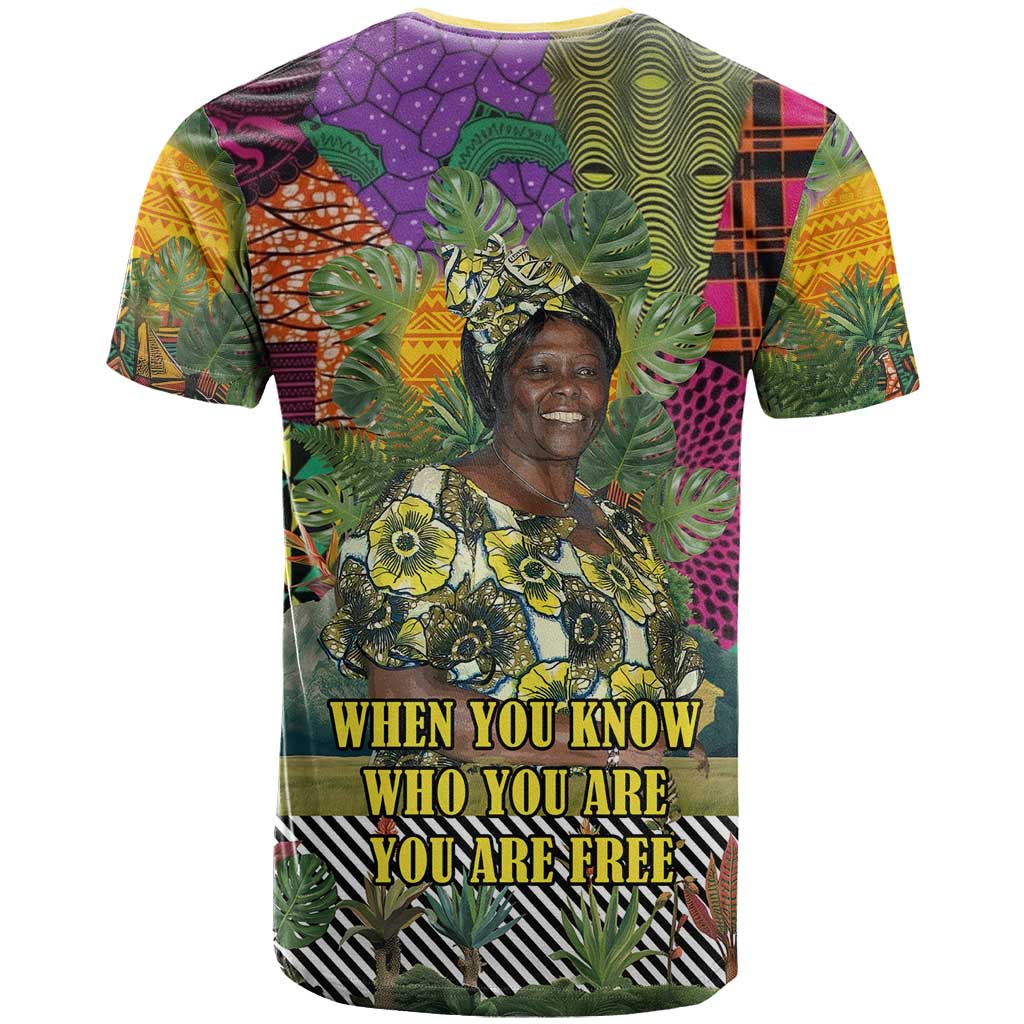 Wangari Maathai T shirt Colorful Nature-Inspired Design Empowerment Quote African Print Environmental - Wonder Print Shop