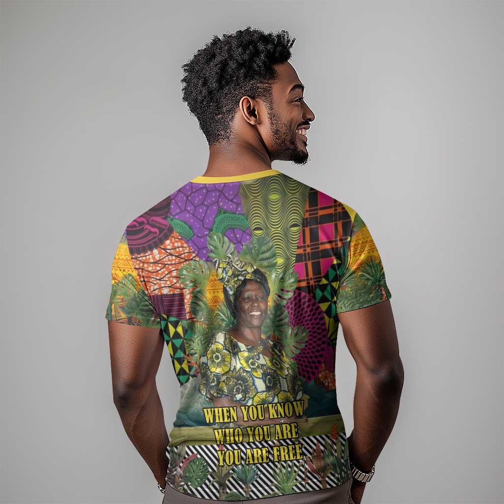 Wangari Maathai T shirt Colorful Nature-Inspired Design Empowerment Quote African Print Environmental - Wonder Print Shop