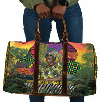 Wangari Maathai Travel Bag Colorful Nature-Inspired Design Empowerment Quote African Print Environmental - Wonder Print Shop
