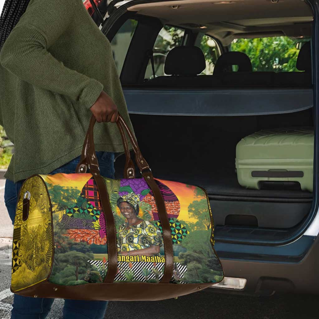 Wangari Maathai Travel Bag Colorful Nature-Inspired Design Empowerment Quote African Print Environmental - Wonder Print Shop