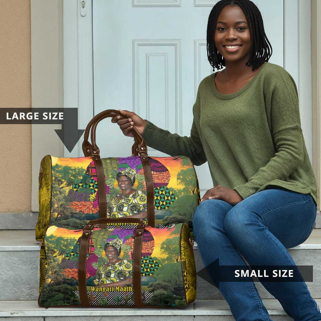 Wangari Maathai Travel Bag Colorful Nature-Inspired Design Empowerment Quote African Print Environmental - Wonder Print Shop