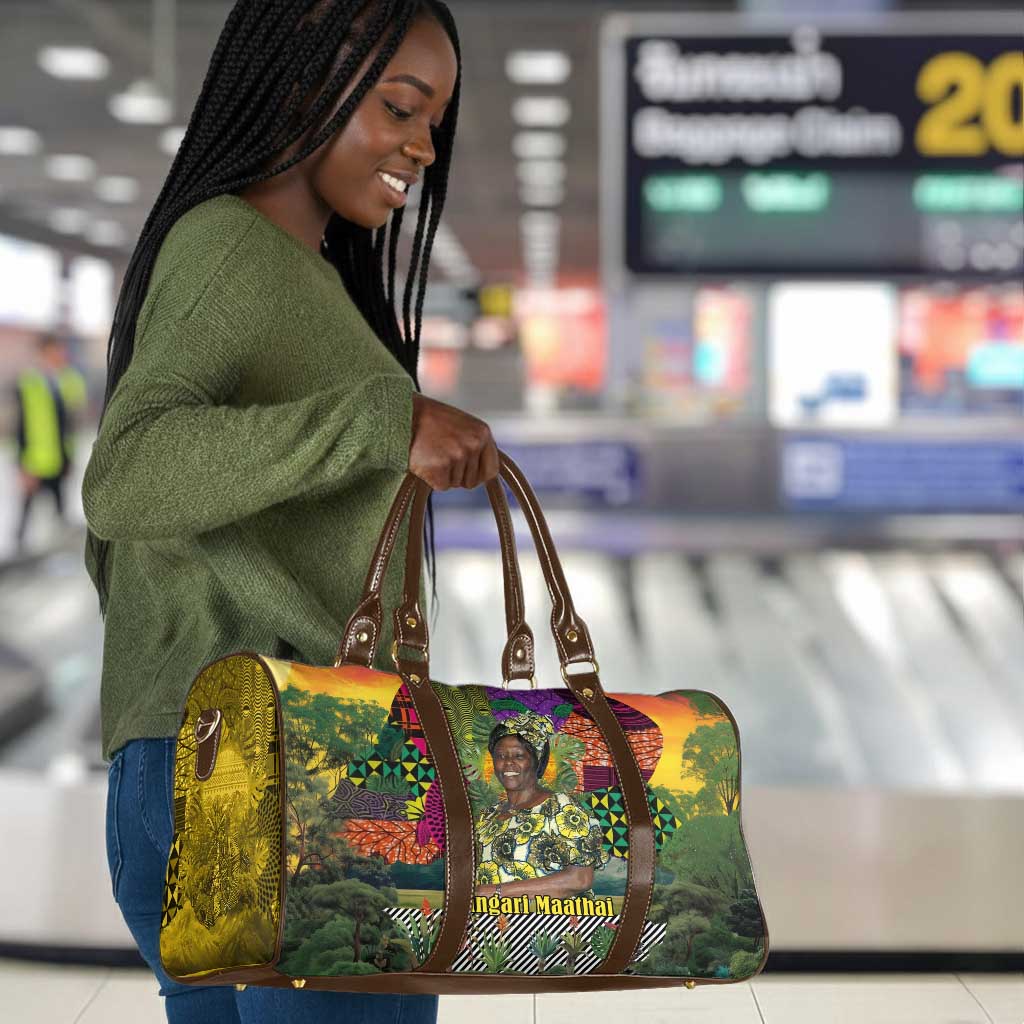 Wangari Maathai Travel Bag Colorful Nature-Inspired Design Empowerment Quote African Print Environmental - Wonder Print Shop