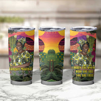 Wangari Maathai Tumbler Cup Colorful Nature-Inspired Design Empowerment Quote African Print Environmental - Wonder Print Shop