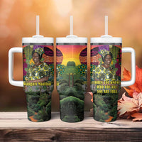 Wangari Maathai Tumbler With Handle Colorful Nature-Inspired Design Empowerment Quote African Print Environmental - Wonder Print Shop