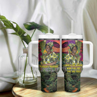 Wangari Maathai Tumbler With Handle Colorful Nature-Inspired Design Empowerment Quote African Print Environmental - Wonder Print Shop