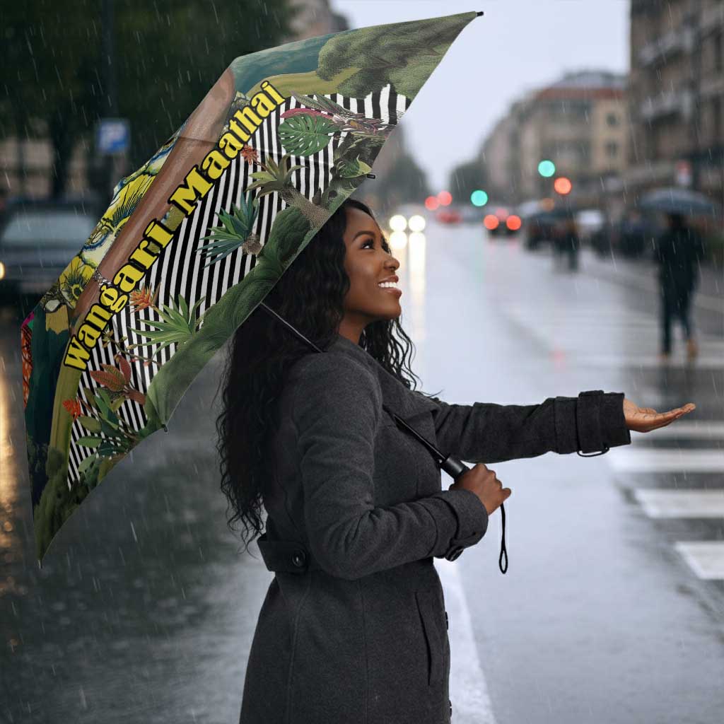 Wangari Maathai Umbrella Colorful Nature-Inspired Design Empowerment Quote African Print Environmental - Wonder Print Shop