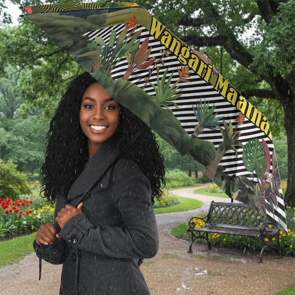 Wangari Maathai Umbrella Colorful Nature-Inspired Design Empowerment Quote African Print Environmental - Wonder Print Shop