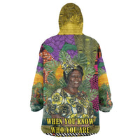 Wangari Maathai Wearable Blanket Hoodie Colorful Nature-Inspired Design Empowerment Quote African Print Environmental - Wonder Print Shop