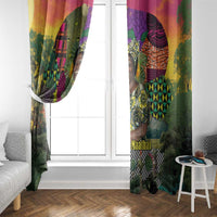 Wangari Maathai Window Curtain Colorful Nature-Inspired Design Empowerment Quote African Print Environmental - Wonder Print Shop