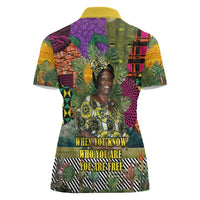 Wangari Maathai Women Polo Shirt Colorful Nature-Inspired Design Empowerment Quote African Print Environmental - Wonder Print Shop