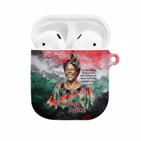 Wangari Maathai AirPods Case Kenyan Flag Watercolor Style - Environmental Quote Planting Trees Tribute Eco-Activism - Wonder Print Shop