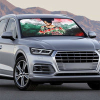 Wangari Maathai Auto Sun Shade Kenyan Flag Watercolor Style - Environmental Quote Planting Trees Tribute Eco-Activism - Wonder Print Shop