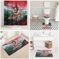 Wangari Maathai Bathroom Set Kenyan Flag Watercolor Style - Environmental Quote Planting Trees Tribute Eco-Activism - Wonder Print Shop