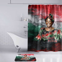 Wangari Maathai Bathroom Set Kenyan Flag Watercolor Style - Environmental Quote Planting Trees Tribute Eco-Activism - Wonder Print Shop