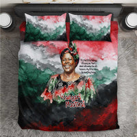 Wangari Maathai Bedding Set Kenyan Flag Watercolor Style - Environmental Quote Planting Trees Tribute Eco-Activism - Wonder Print Shop