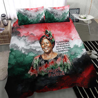 Wangari Maathai Bedding Set Kenyan Flag Watercolor Style - Environmental Quote Planting Trees Tribute Eco-Activism - Wonder Print Shop