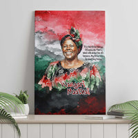Wangari Maathai Canvas Wall Art Kenyan Flag Watercolor Style - Environmental Quote Planting Trees Tribute Eco-Activism - Wonder Print Shop