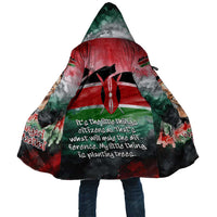 Wangari Maathai Cloak Kenyan Flag Watercolor Style - Environmental Quote Planting Trees Tribute Eco-Activism - Wonder Print Shop