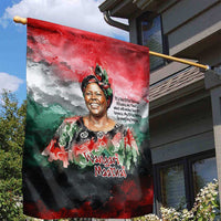Wangari Maathai Garden Flag Kenyan Flag Watercolor Style - Environmental Quote Planting Trees Tribute Eco-Activism - Wonder Print Shop