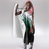 Wangari Maathai Hooded Blanket Kenyan Flag Watercolor Style - Environmental Quote Planting Trees Tribute Eco-Activism - Wonder Print Shop