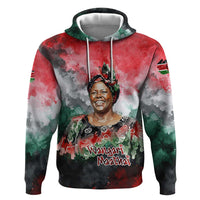 Wangari Maathai Hoodie Kenyan Flag Watercolor Style - Environmental Quote Planting Trees Tribute Eco-Activism - Wonder Print Shop