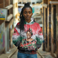 Wangari Maathai Hoodie Kenyan Flag Watercolor Style - Environmental Quote Planting Trees Tribute Eco-Activism - Wonder Print Shop
