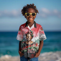Wangari Maathai Kid Hawaiian Shirt Kenyan Flag Watercolor Style - Environmental Quote Planting Trees Tribute Eco-Activism - Wonder Print Shop