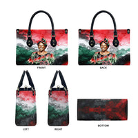 Wangari Maathai Leather Bag Kenyan Flag Watercolor Style - Environmental Quote Planting Trees Tribute Eco-Activism - Wonder Print Shop