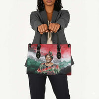 Wangari Maathai Leather Bag Kenyan Flag Watercolor Style - Environmental Quote Planting Trees Tribute Eco-Activism - Wonder Print Shop